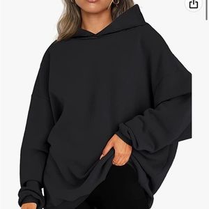 Oversized black sweatshirt hoodie